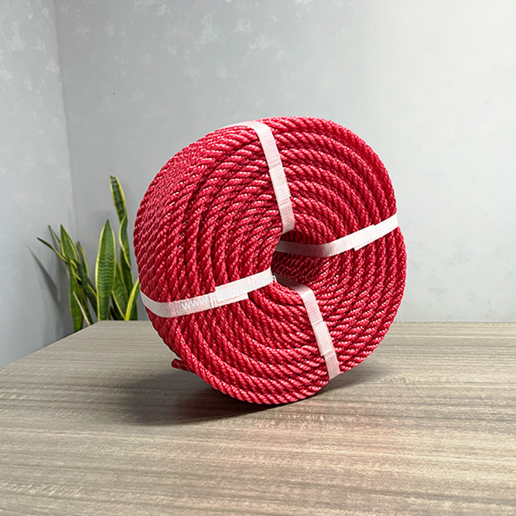 Factory price 3strand polyethylene pe monofilament rope top grade pe rope for fishing 6mm 8mm 12mm 16mm 20mm
