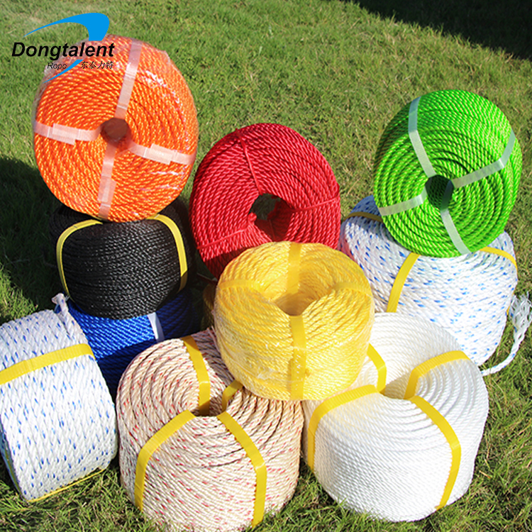 Twisted Packaging Pp Ropes 8mm 4Strand Rope For Fishing Floating Customizable Size And Color Polypropylene Rope 2