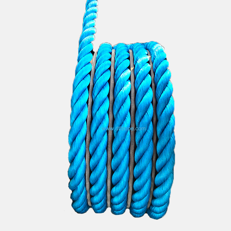 3 strand Good Price PE Polyethylene Plastic Monofilament Rope 5MM 6MM 8MM 16MM Blue Nylon Rope Fishing Packaging