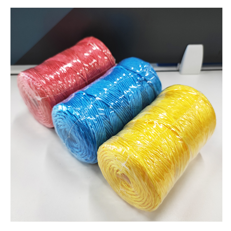High Density Plastic Packing Grass Rope Agriculture Pink Color Straw Rope Baler Twine 2 Ply 4