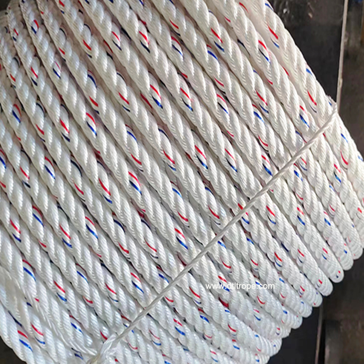 Factory Supply High Tensile 48mm 80mm 96mm diameter 8 strand polyester polypropylene nylon danline rope pp mooring rope