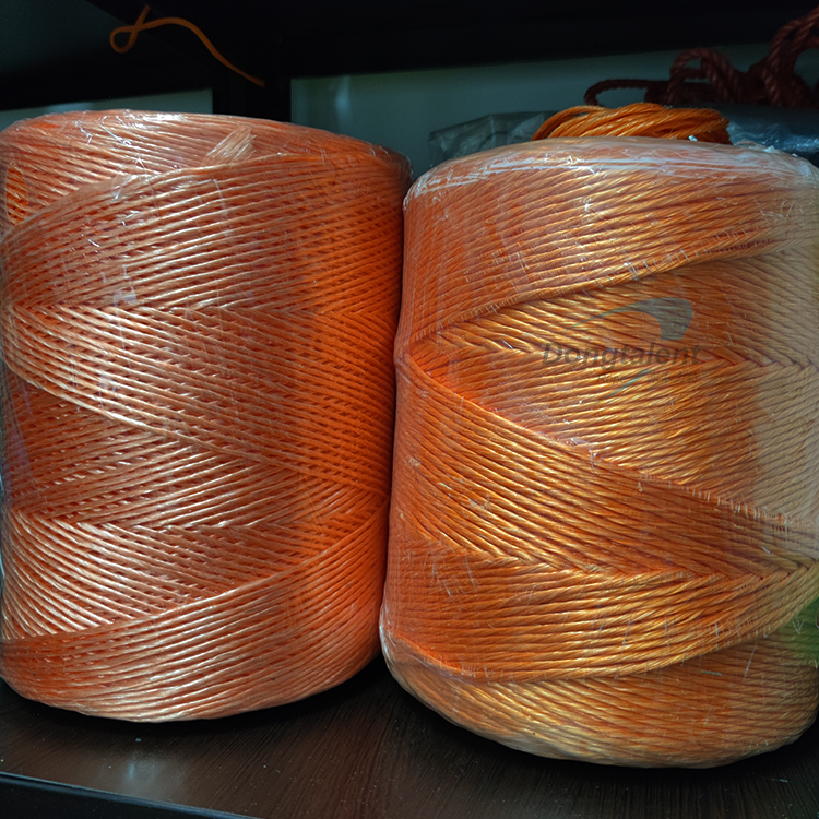 High Density Plastic Packing Grass Rope Agriculture Pink Color Straw Rope Baler Twine 2 Ply 6