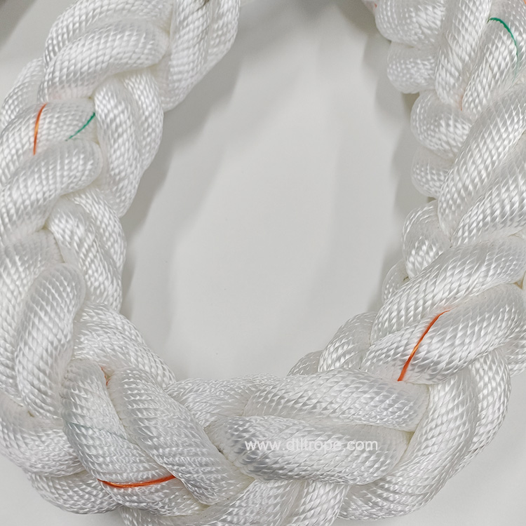 Suppliers Polypropylene Polyester Nylon Material Braided Rope Round Packing Mooring 8 Strand 12 Strands 16 Strand 18MM 70MM 4