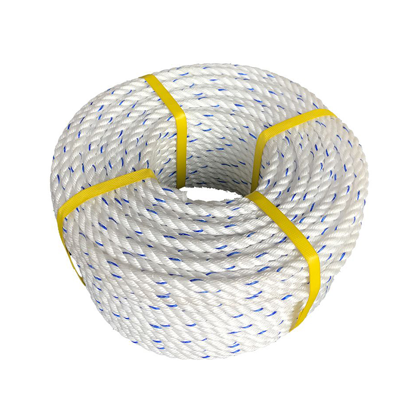 အဖြူရောင်အပြာ 3 Strand Twisted Polypropylene Floating Rope