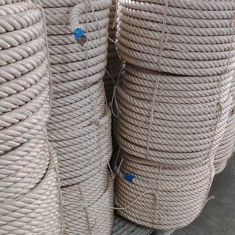 Supplier 3/4Strand  Multifilament PP Danlin Twist Rope Plastic With UV Resistant Rope Packaging Fishing