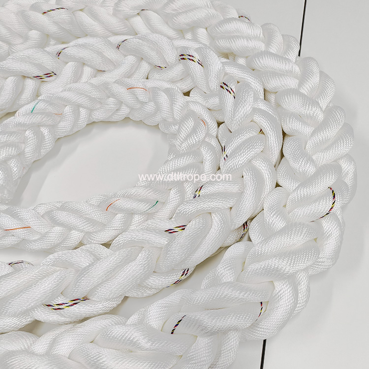 Suppliers Polypropylene Polyester Nylon Material Braided Rope Round Packing Mooring 8 Strand 12 Strands 16 Strand 18MM 70MM 5