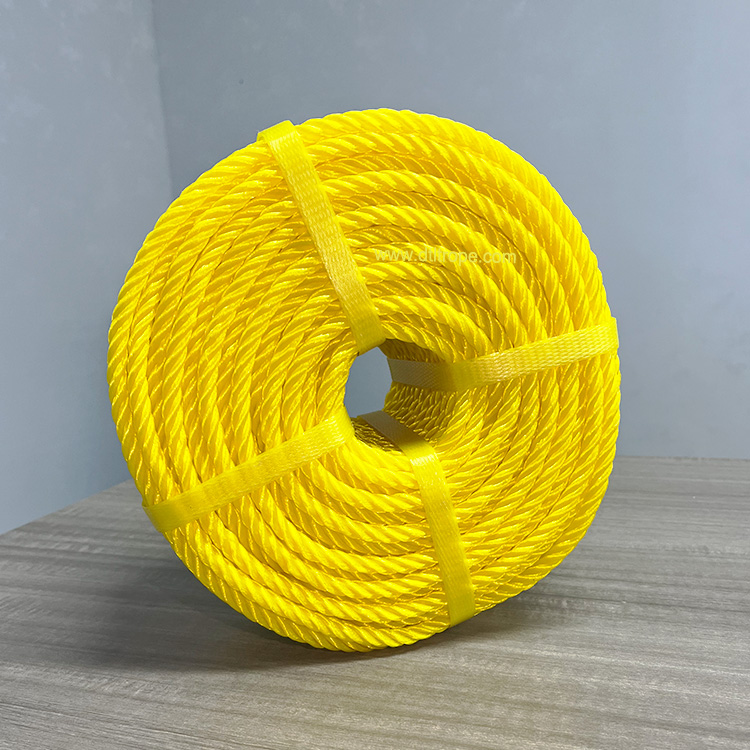 China Hot Sells 3/4 Strands Good Quality PE Polyethylene Ropes 6MM 16MM PE Plastic Packaging Rope 5