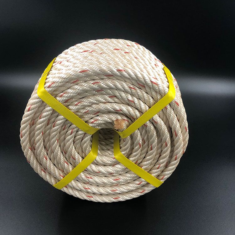 4-х прядная упаковочная веревка из полипропилена бежевого цвета