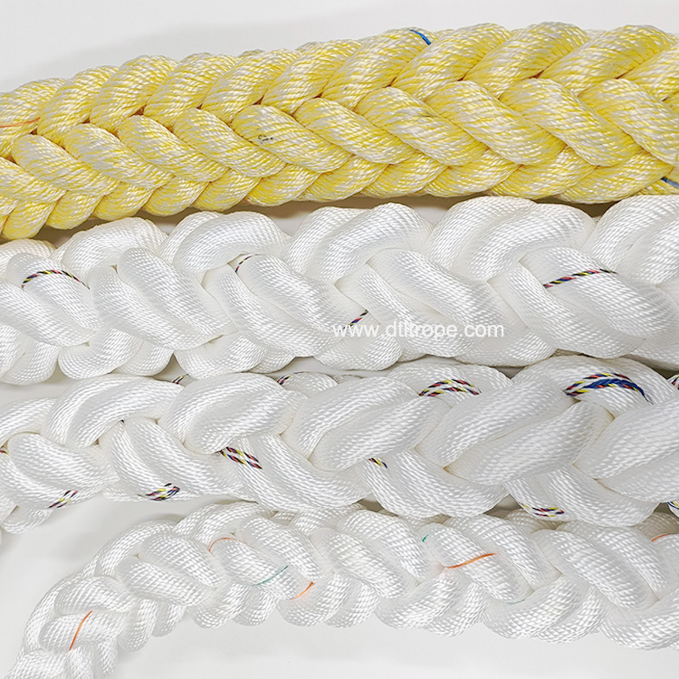 Suppliers Polypropylene Polyester Nylon Material Braided Rope Round Packing Mooring 8 Strand 12 Strands 16 Strand 18MM 70MM 2