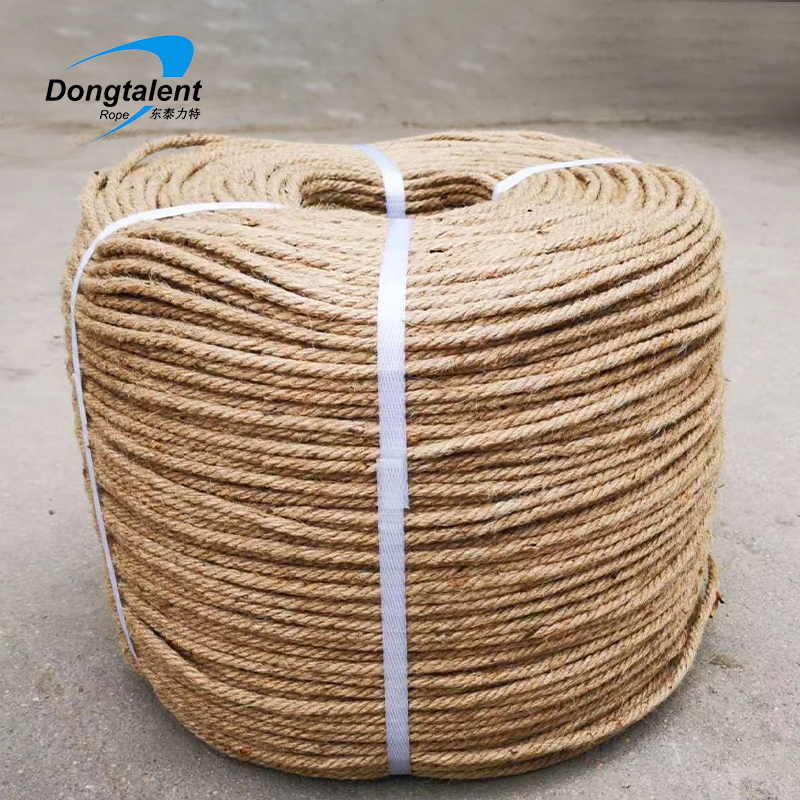 Factory Natural 3 Strand Jute Rope Eco-Friendly Twisted Rope for Decoration Gardening Packaging Crafts