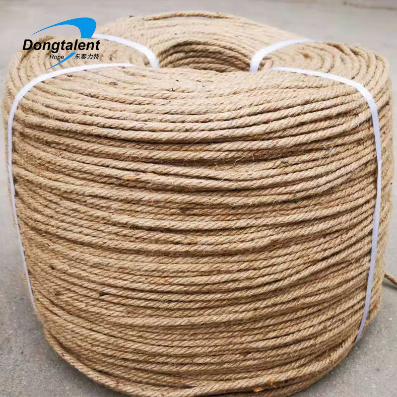 Factory Natural 3 Strand Jute Rope Eco-Friendly Twisted Rope for Decoration Gardening Packaging Crafts 3