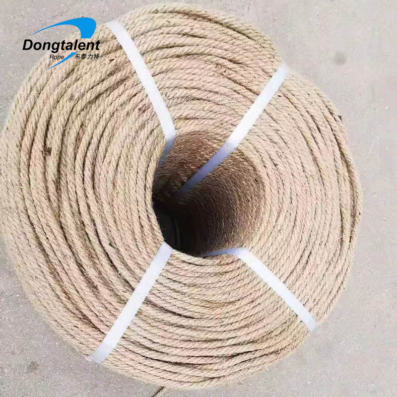 Factory Natural 3 Strand Jute Rope Eco-Friendly Twisted Rope for Decoration Gardening Packaging Crafts 2