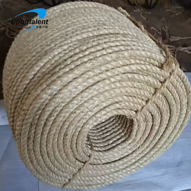 Factory Natural 3 Strand Sisal Rope Twisted Packing Rope for Agriculture Gardening Decoration Pet Scratching Rope 4
