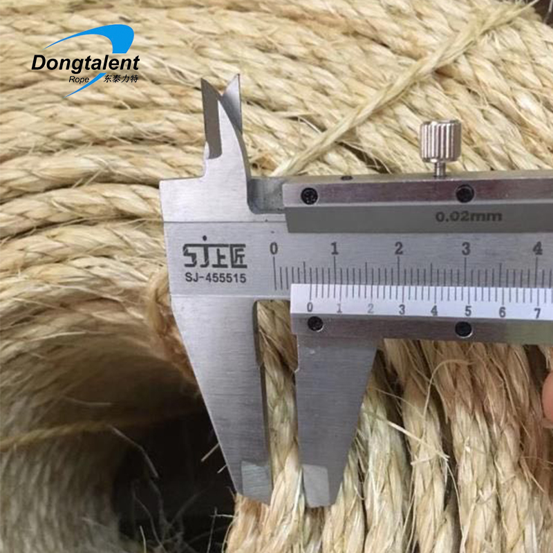 Factory Natural 3 Strand Sisal Rope Twisted Packing Rope for Agriculture Gardening Decoration Pet Scratching Rope 2